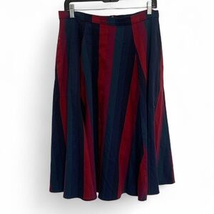 Collectif Striped Retro Pin Up Skirt Size Large